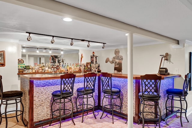 13 Carol St, Enfield, CT 06082 - indoor bar featuring track lighting and crown molding