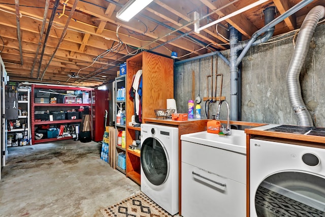 13 Carol St, Enfield, CT 06082 - unfinished basement featuring independent washer and dryer