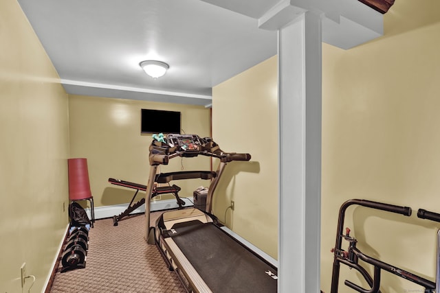 13 Carol St, Enfield, CT 06082 - workout area featuring carpet floors and baseboards