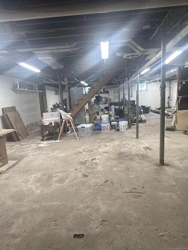 view of basement