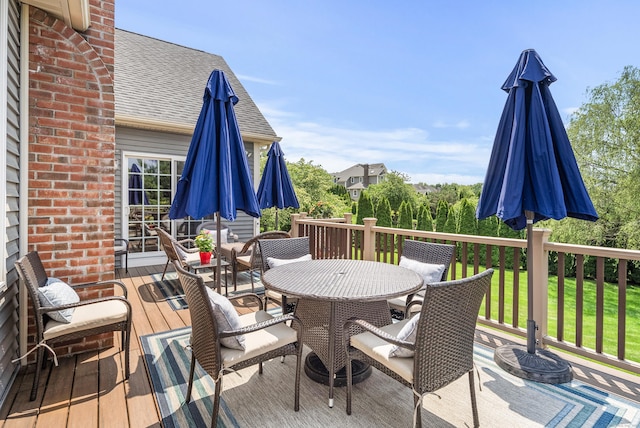 33 Pease Farm Rd, Ellington, CT 06029 - wooden terrace featuring outdoor dining space