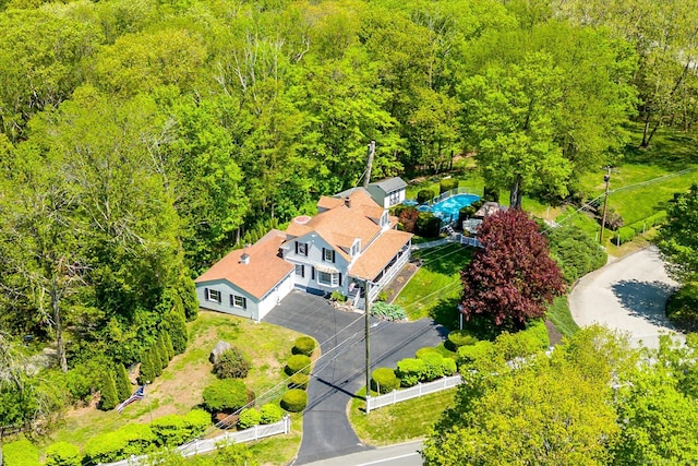 255 Killingly Rd, Pomfret, CT 06259 - view from above of property with a forest