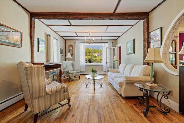 255 Killingly Rd, Pomfret, CT 06259 - living area featuring wood-type flooring and baseboard heating