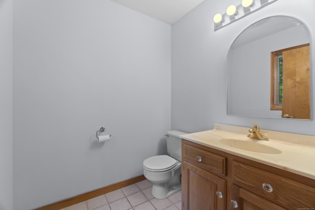 2 Meadowview Ln, Norwich, CT 06360 - half bathroom with toilet, vanity, and tile patterned flooring