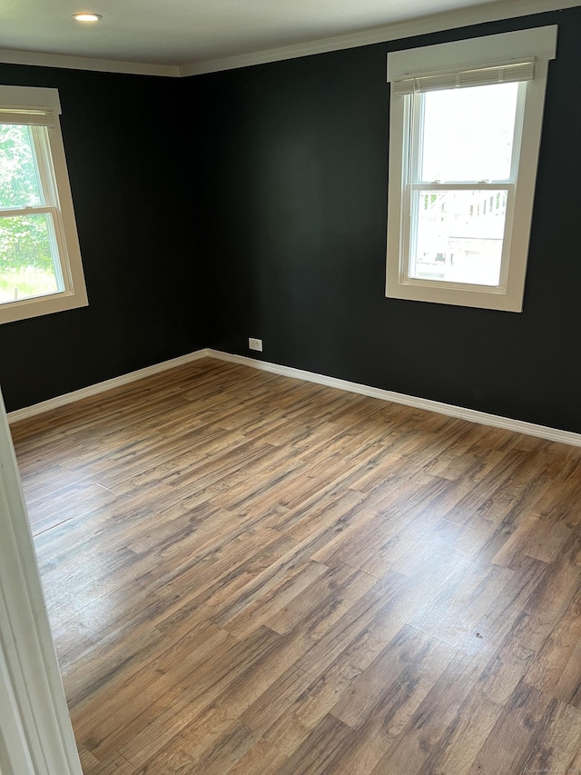 24 New St, Seymour, CT 06483 - unfurnished room with crown molding, wood finished floors, and baseboards