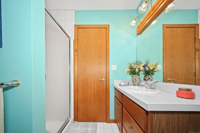 17A Morris Rd, Prospect, CT 06712 - full bathroom with a shower stall, vanity, and tile patterned floors