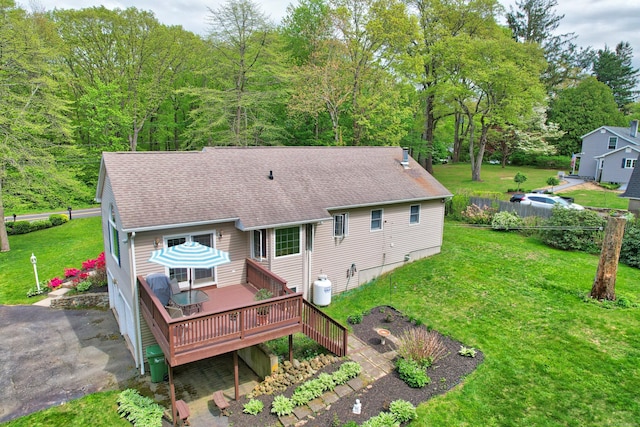 17A Morris Rd, Prospect, CT 06712 - back of property featuring a deck and roof with shingles