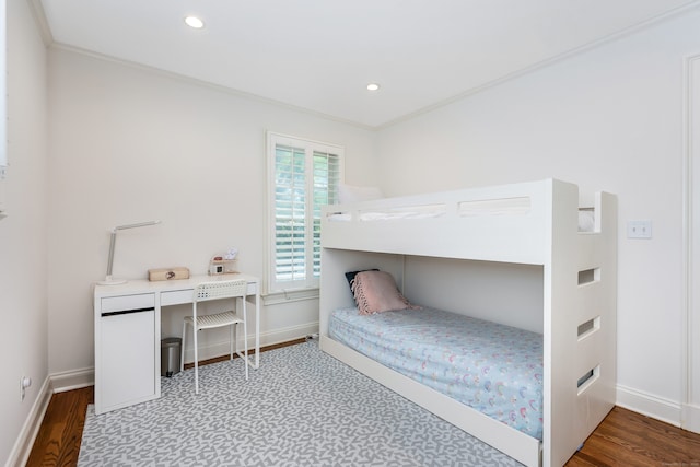 21 Park Pl, Darien, CT 06820 - bedroom featuring wood finished floors, crown molding, baseboards, and recessed lighting