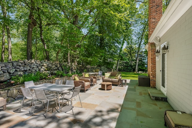 21 Park Pl, Darien, CT 06820 - view of patio with an outdoor living space and outdoor dining area