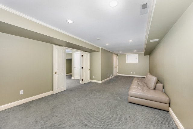 21 Park Pl, Darien, CT 06820 - unfurnished room featuring carpet flooring, recessed lighting, baseboards, and crown molding
