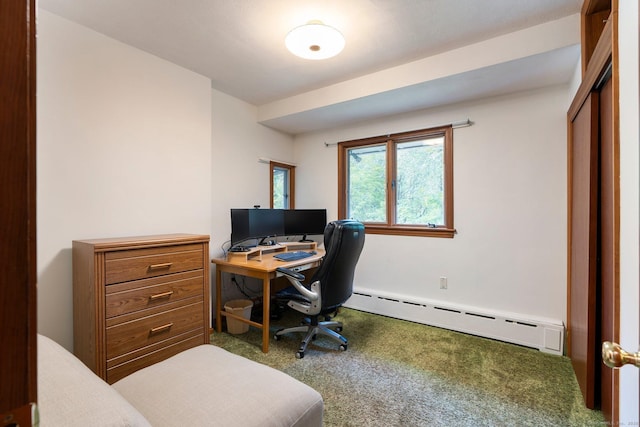 16 Ellsworth Rd, East Windsor, CT 06016 - carpeted office with a baseboard radiator