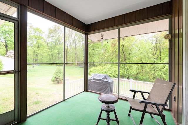 16 Ellsworth Rd, East Windsor, CT 06016 - sunroom / solarium featuring a wooded view