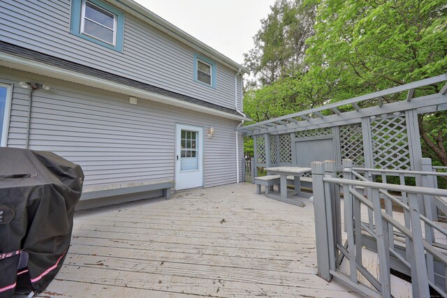 30 Birchwood St, Waterbury, CT 06708 - wooden deck with grilling area