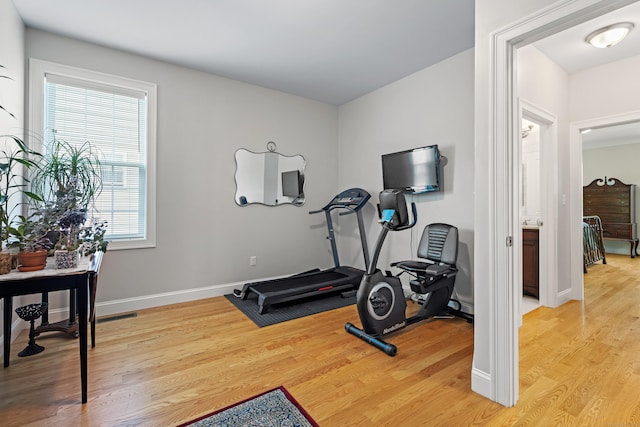 20 Webster Ln Unit 20, Middletown, CT 06457 - exercise area with light wood-style floors and baseboards