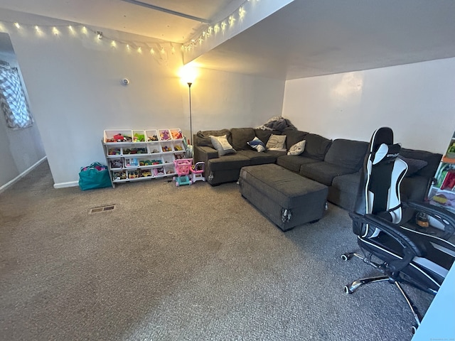 view of carpeted living room