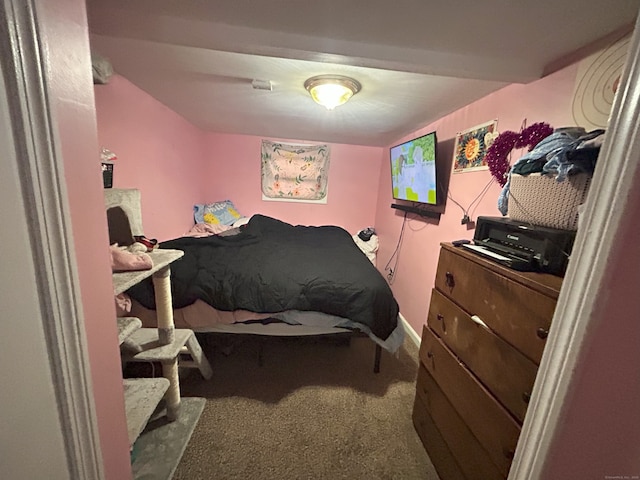 view of carpeted bedroom