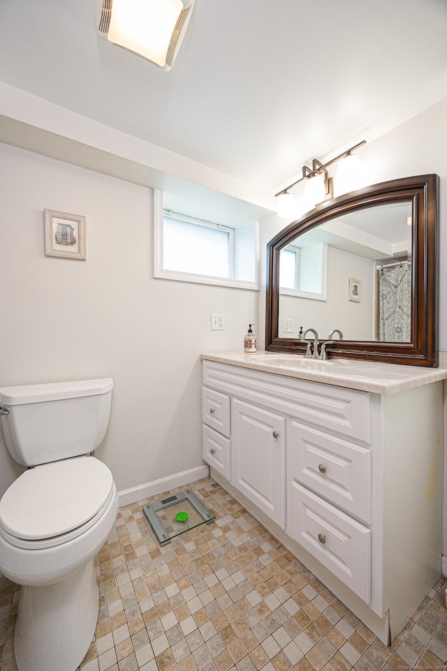 23 Hale St, Westport, CT 06880 - bathroom with vanity, toilet, and baseboards
