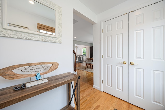 23 Hale St, Westport, CT 06880 - hall featuring light wood-type flooring and recessed lighting