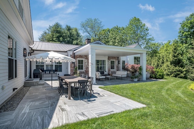 7 Hanna Ln, Essex, CT 06426 - view of patio / terrace featuring outdoor lounge area, outdoor dining space, and grilling area
