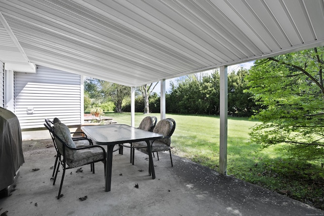 241 Clarks Falls Rd, North Stonington, CT 06359 - view of patio / terrace with outdoor dining space, grilling area, and view of wooded area