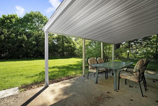 241 Clarks Falls Rd, North Stonington, CT 06359 - view of patio featuring outdoor dining area