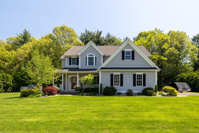 123 Cobblestone Dr, Southington, CT 06479 - view of front facade with a porch and a front lawn