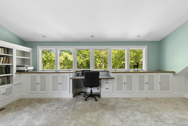 15 Westwood Rd, Essex, CT 06442 - home office featuring carpet flooring and built in study area
