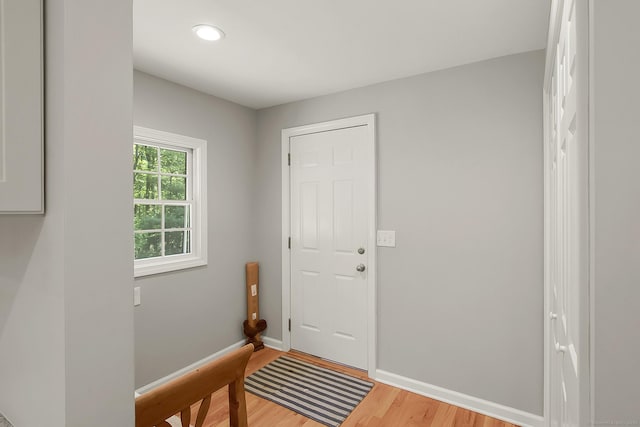 95 Vista Rd, Wilton, CT 06897 - doorway featuring wood finished floors, baseboards, and recessed lighting