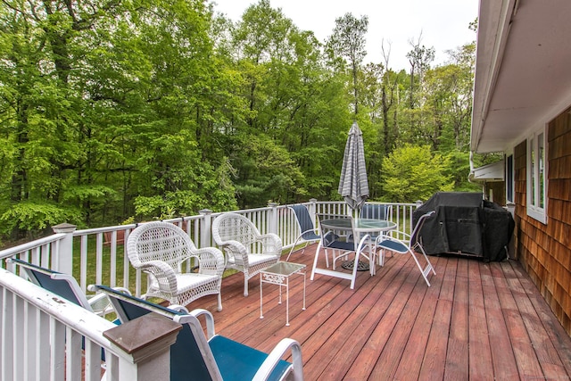 95 Vista Rd, Wilton, CT 06897 - deck featuring grilling area and outdoor dining area
