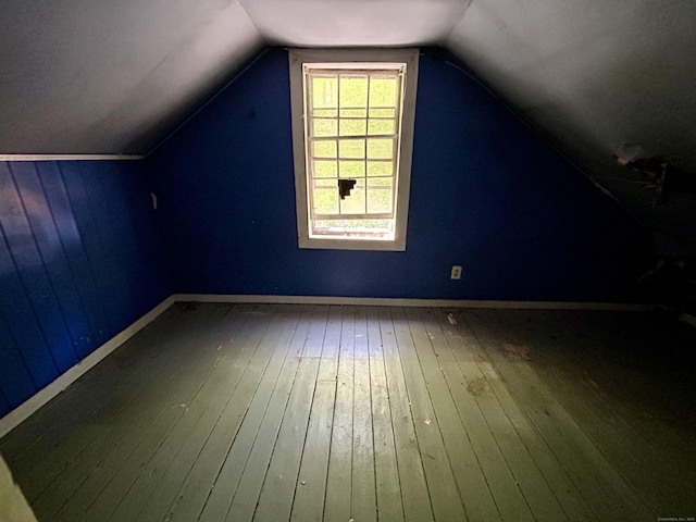 16 River Pl, Norfolk, CT 06058 - additional living space featuring hardwood / wood-style flooring, baseboards, and lofted ceiling