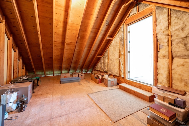 view of attic