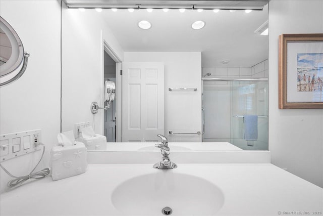 42 N Main St, Essex, CT 06426 - bathroom with a stall shower and vanity