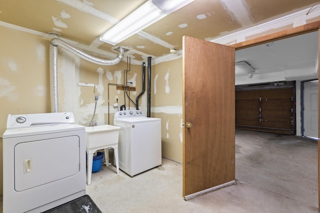 laundry area featuring washer and dryer