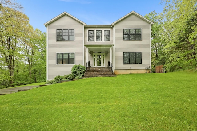 43 Hunting Ridge Rd, Greenwich, CT 06831 - view of front of home with a front lawn
