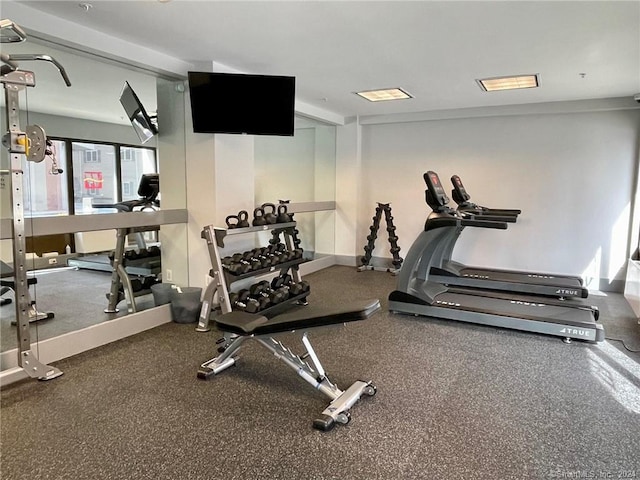 300 Broad St Unit 908, Stamford, CT 06902 - exercise room featuring baseboards