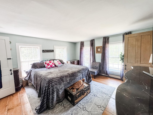 101 Child Hill Rd, Woodstock, CT 06281 - bedroom featuring light wood finished floors and a baseboard radiator
