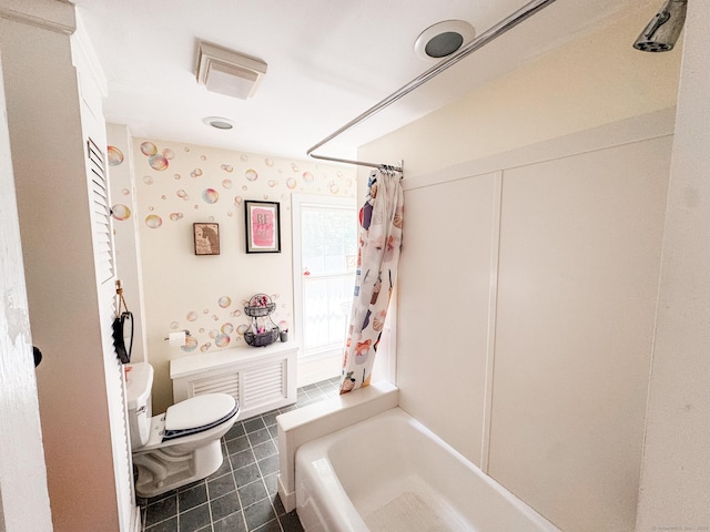 101 Child Hill Rd, Woodstock, CT 06281 - bathroom with toilet and tile patterned flooring