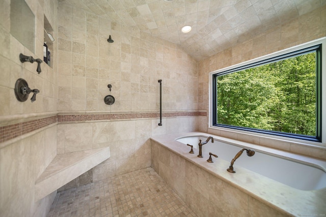 31 Poverty Hollow Rd, Newtown, CT 06470 - full bath featuring a bath and a tile shower