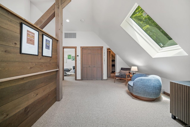 31 Poverty Hollow Rd, Newtown, CT 06470 - bonus room featuring vaulted ceiling, carpet, and a skylight