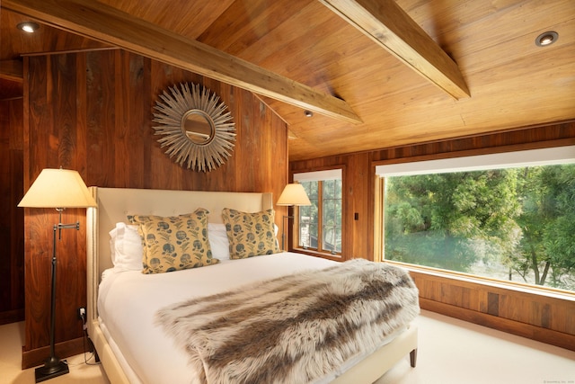 20 Kirk Rd, Sharon, CT 06796 - bedroom with wooden ceiling and wooden walls