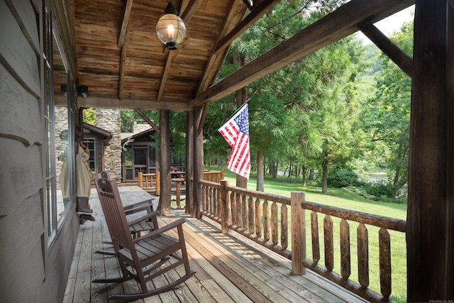 20 Kirk Rd, Sharon, CT 06796 - wooden deck with a lawn