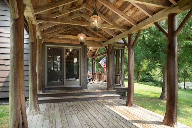 20 Kirk Rd, Sharon, CT 06796 - wooden terrace with a lawn