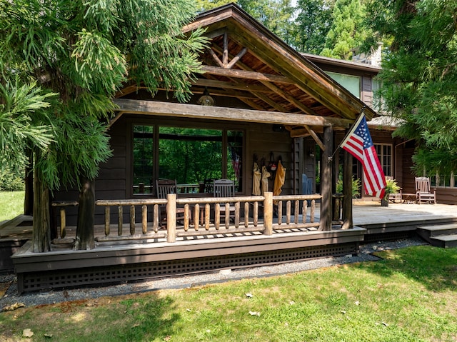 20 Kirk Rd, Sharon, CT 06796 - rear view of house featuring a lawn and a deck