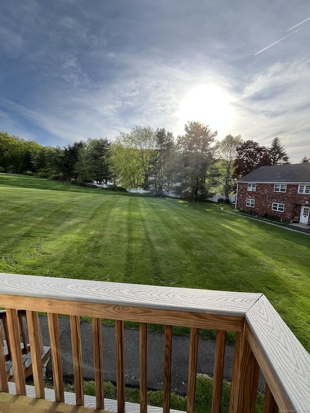 view of grassy yard