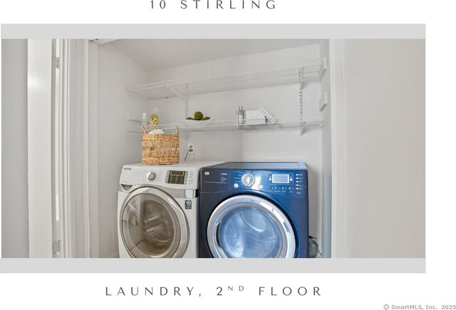 10 Stirling Ct, Middletown, CT 06457 - laundry area featuring independent washer and dryer