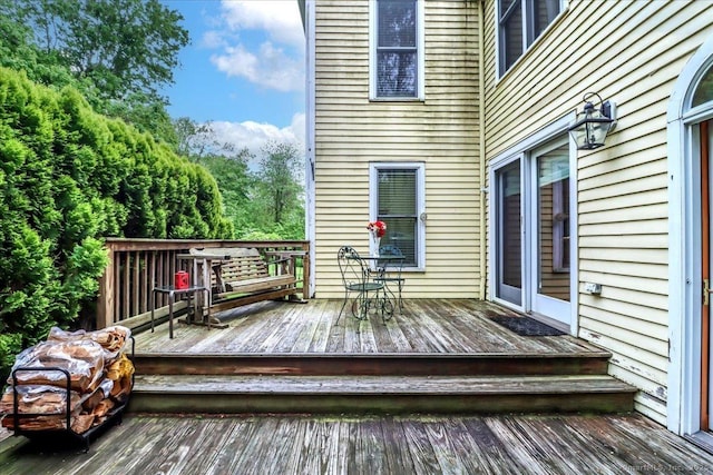 view of wooden deck