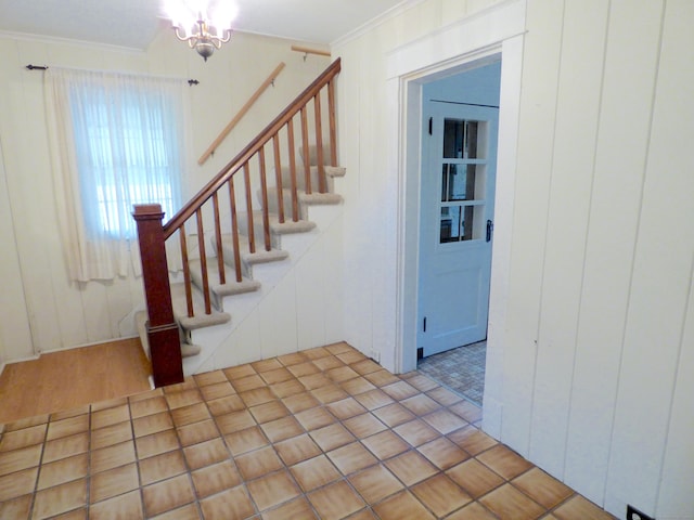 992 Ridge Rd, Wethersfield, CT 06109 - stairway featuring ornamental molding