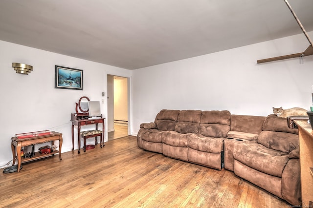 53 Harwinton Ave Apt 1, Torrington, CT 06790 - living area with light wood-type flooring and baseboard heating