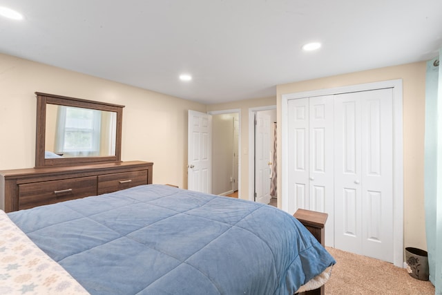 315 Prospect St, Wethersfield, CT 06109 - carpeted bedroom featuring recessed lighting and a closet