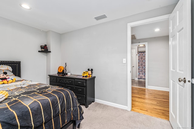 57 Harvard Ct, Middletown, CT 06457 - bedroom with baseboards, recessed lighting, and light carpet